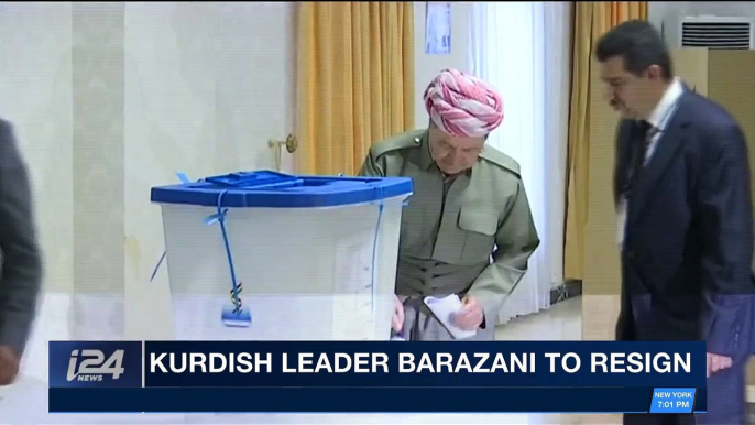 i24NEWS DESK | Kurdish leader Barzani to resign | Saturday, October 28th 2017