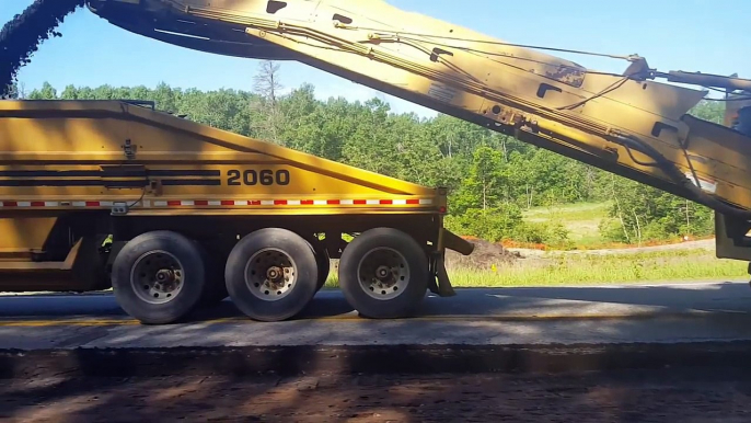 Road Milling Machine Removing the old road! Road Construction Vlog 7