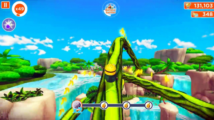 Despicable Me 2 - Minion Rush : Frankenstein On The Moon And Kite Skis ! Free Kids Games