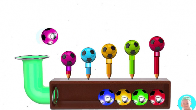 Learn Colors with Pencil Soccer Balls Wooden Face Hammer Xylophone Learning Colors Soccer Ball for K