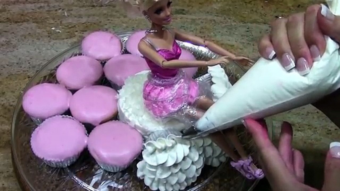 Barbie Doll CupCake! How To Cake Decorating