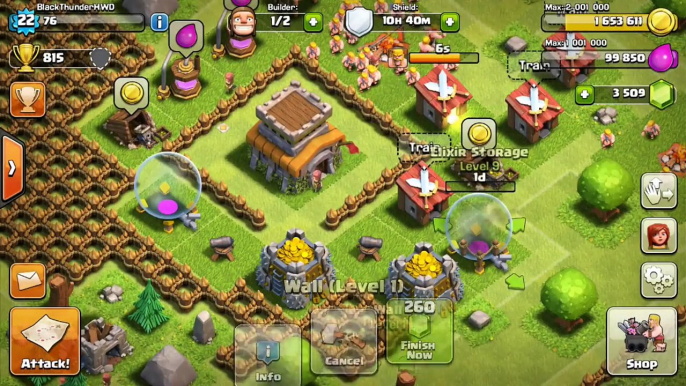 WORLDS WORST TOWN HALL 8! - Clash of Clans - GEMMING NEW BARRACKS + WALLS! This Base Sucks Ass