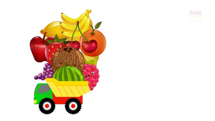 Learn Colors and Fruits with Wooden Truck Toy - Colours and Fruits Videos Collection for Children