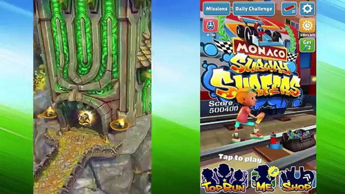 Subway Surfers Monaco VS Temple Run 2: Lost Jungle Прохождение