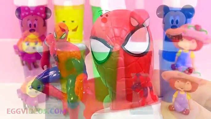 Mickey Mouse SpongeBob Slime Toy Surprises Strawberry Shortcake Frozen Foam Cups Eggs EggVideos.com