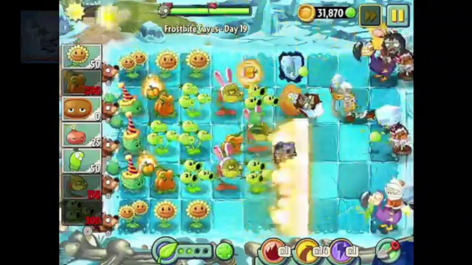 Plants vs Zombies 2 Walkthrough Part 30 (IOS) Frostbite Caves Day 19 to 22 - Upgrade Quest Rank 21