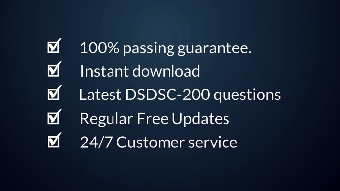 Get Actual DSDSC-200 PDF Exam Questions Braindumps