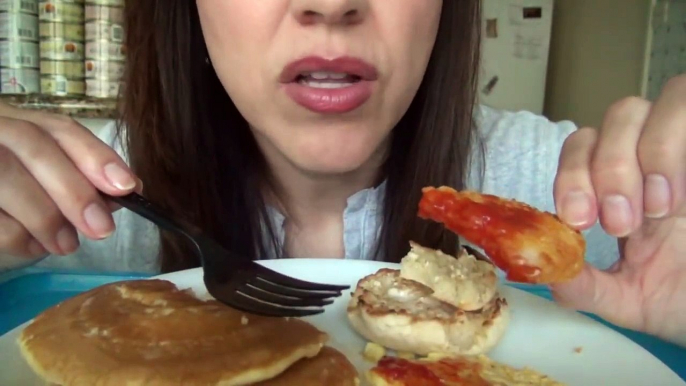 ASMR: McDonalds Deluxe Breakfast | American Breakfast | Pancakes | Hash Browns | Eating Sounds