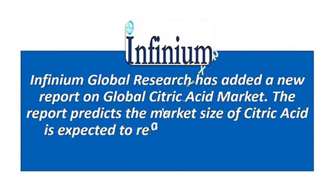 Citric Acid Market: Global Industry Analysis, Trends, Market Size & Forecasts to 2023