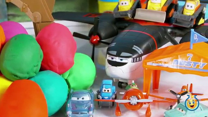 Disney Planes Fire and Rescue Toys Play Doh Eggs Planes Surprise Eggs Micro Drifters Cars 2 Eggs