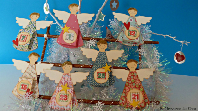 Cómo hacer un Calendario de Adviento, How to make an Advent Calendar, Manualidades con Ángeles