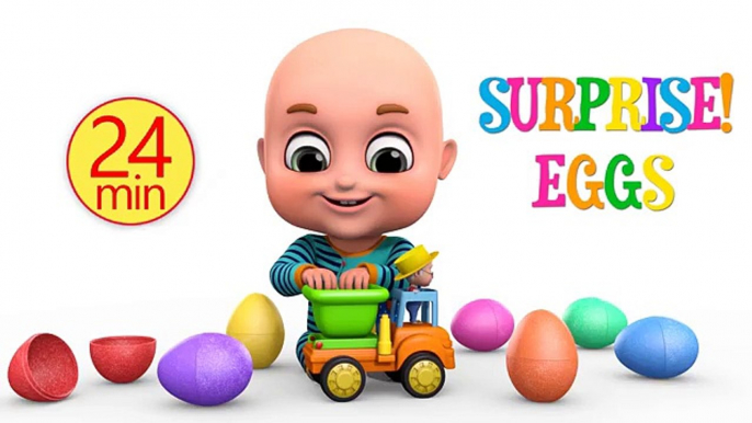 Surprise Eggs | Construction Truck Toys Part 2 for Kids | Surprise Eggs videos from Jugnu kids