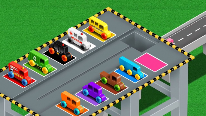 Learning Colors and Street Vehicles Names and Sounds for Kids - Colors Collection