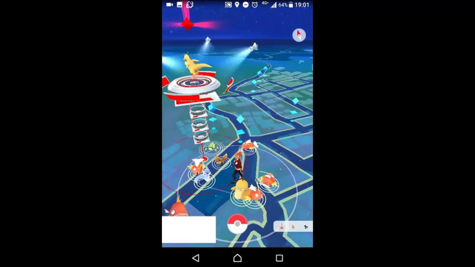 【ポケモンGO】とれたてのポケモンでCP3000以上のカイリューに挑む！(ジム戦)