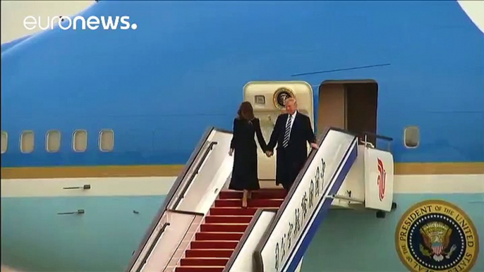 Trump lands in Beijing with get tough message over North Korea