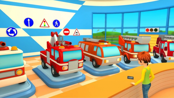 Car School #4  Fire truck cartoon. Car cartoons with fire trucks for kids. Cartoons for toddlers-XvJ2yKEtni4