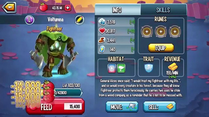 Monster Legends - GamePlay Fightreer level 130 - good monster