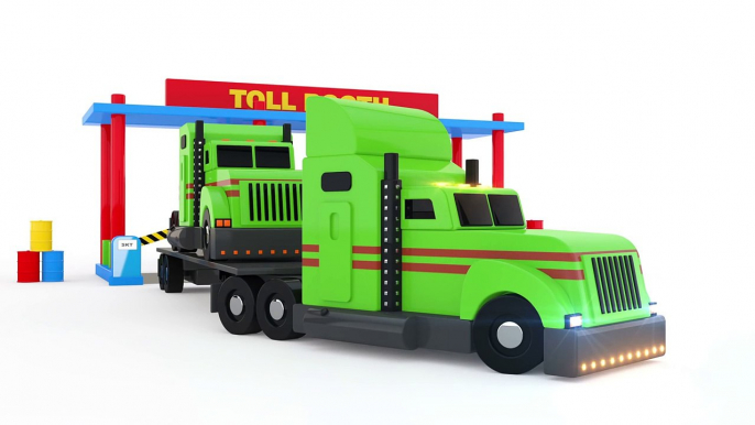 Colors for Children to Learn with Toy Trucks - Shapes and Colors Collection