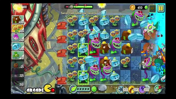 Plants Vs Zombies 2: NEW PLANTS Fire Peashooter Chomper Terror From Tomorrow Ancient Egygt