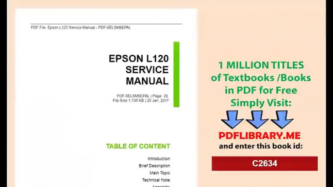 Epson L120 Service Manual