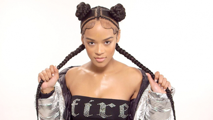 Braided Bantu Buns With Braids Featuring Serayah