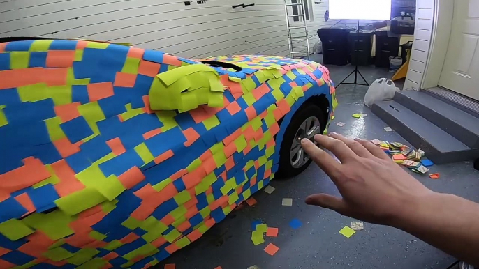 STICKY NOTE PRANK ON ROOMMATES NEW CAR!!  (100,000+ STICKY NOTES)