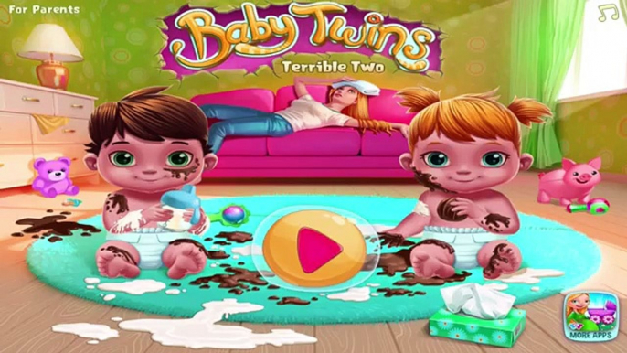 Cute Babies Care Doctor Care Dress Up Bath Time Funny Cartoon Game Baby Twins for Kids