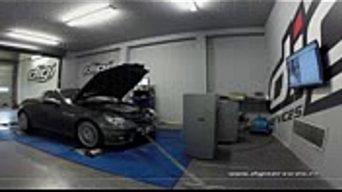 Mercedes SLK 55 AMG 360cv AUTO Reprogrammation Moteur @ 352cv Digiservices Paris 77 Dyno