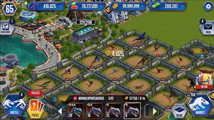 All carnivore dinosaurs at level 40 Jurassic World-The Game Ep 4