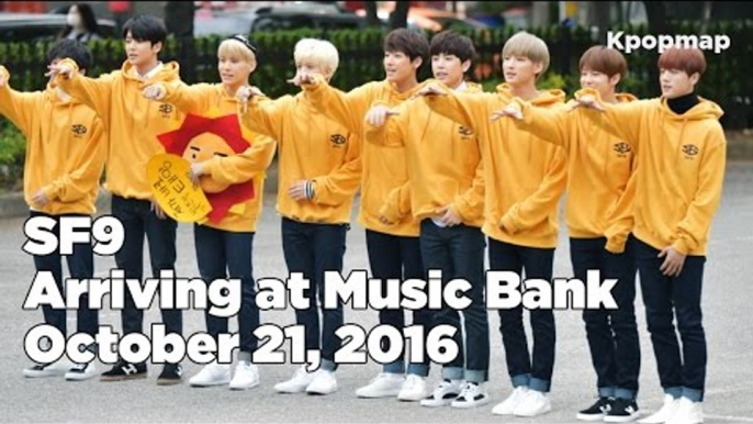 161021 SF9 (에스에프나인) arriving at Music Bank @Kpopmap