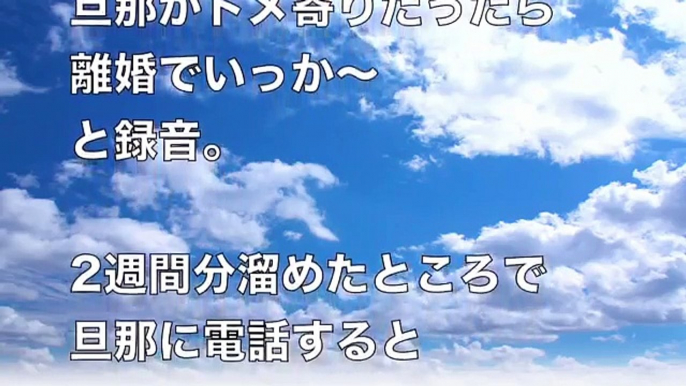 【スカッとする話】《因果応報》夫が単身赴任するとクソトメにジョブチェンジしたトメ。嫁いびりを２週間分録音、その後DQN返しをしてやった結果…【スカッとオーバーフロー】