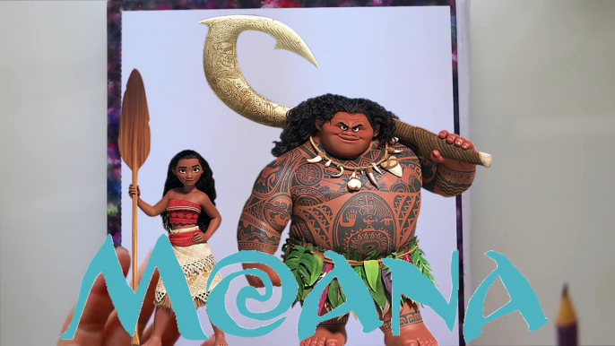 How to Draw MOANA from Disneys Moana- @dramaticparrot