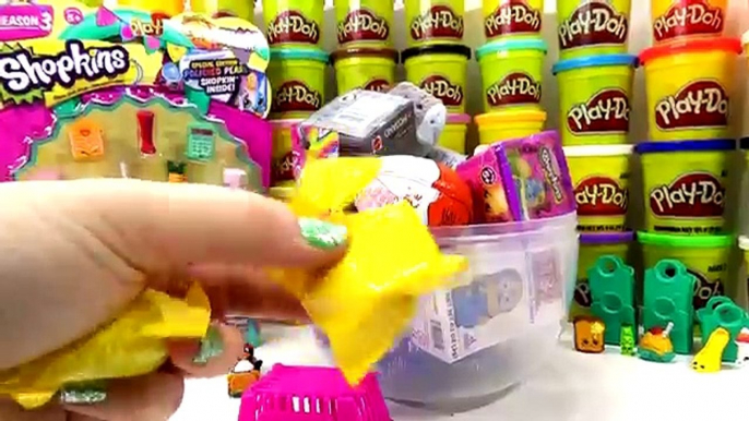SHOPKINS SEASON 3 GIANT PLAY DOH SURPRISE EGG SHOPKINS SEASON 3 12 PACK AND 5 PACK OPENING