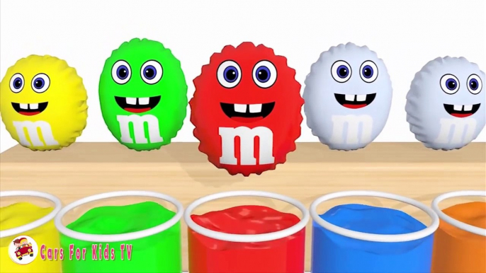 Colors for Children to Learn With Surprise Eggs M&M Candy Finger Family Nursery Rhymes