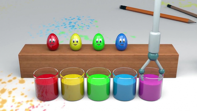 Learn Colors 3D Surprise Eggs Paint Video for kids children