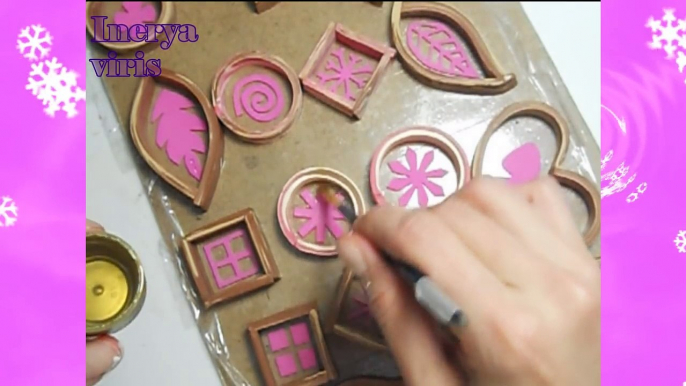 Como hacer PLACAS DECORATIVAS PARA BOLSAS How to Make Decorative Plates for Bags Tutorial Inerya vi