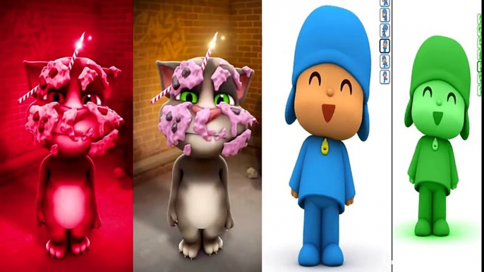 ✿Learn Colors with My Talking TOM Pocoyo Colours for Kids animation education cartoon compilation (6)