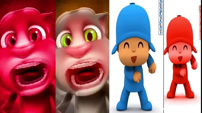 Learn Colors with My Talking TOM Pocoyo Colours for Kids animation education cartoon compilation