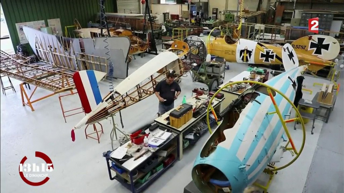 "13h15". Dans un atelier de restauration des avions de chasse pilotés par les as du ciel de la guerre 14-18