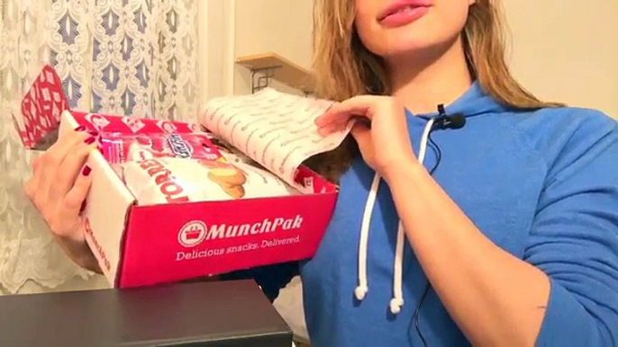 Unboxing MunchPak Package (ASMR Box, Crinkle & Chew Sounds)