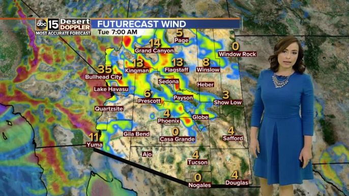 Gusty winds bringing cooler temperatures into the state