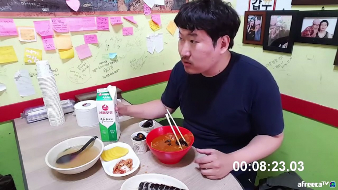 완뽕 도전!! 신길동 매운 짬뽕 국물까지 먹방!! (17.3.16) Mukbang [흥삼]