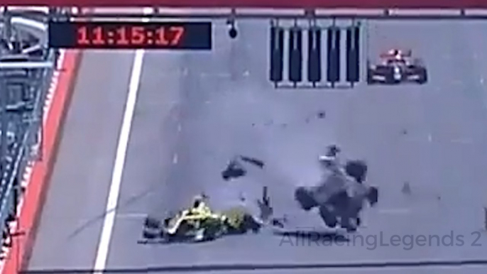 Merhi and Latifi huge crash after finnish line at Red Bull Ring (12 July 2015) Formula Renault 3.5