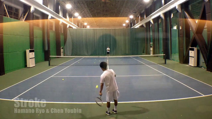 【上海Glowing网球教练练习会】'濱野コーチ＆陳コーチのストロークラリー' GlowingTennisAcademyテニスコーチ練習会-JwOgMZ6tgQY