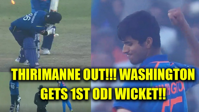 India vs SL 2nd ODI: Washington Sundar gets 1st wicket, dismisses Thirimanne for 21 runs | Oneindia