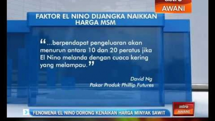 Fenomena El Nino dorong kenaikan harga minyak sawit