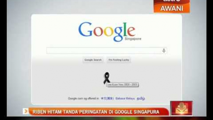 Reben hitam tanda peringatan di Google Singapura