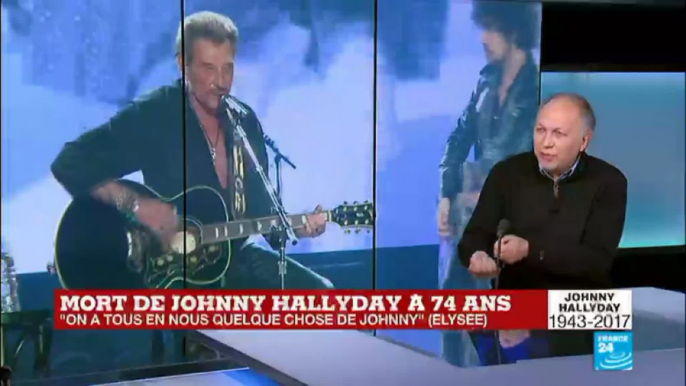 Mort de Johnny Hallyday : l''auteur du livre "Johnny, histoire d''une vie" se livre sur France 24