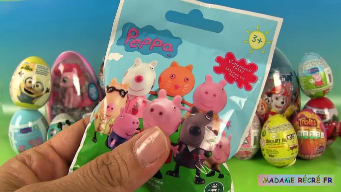 89.Oeufs Surprise Eggs Unboxing Peppa Pig Trolls Docteur la Peluche Poupée LOL