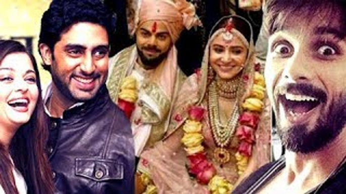 Shahid Kapoor, Abhishek Bachchan WISHES for Anushka Sharma Virat Kohli | Anushka Virat Wedding